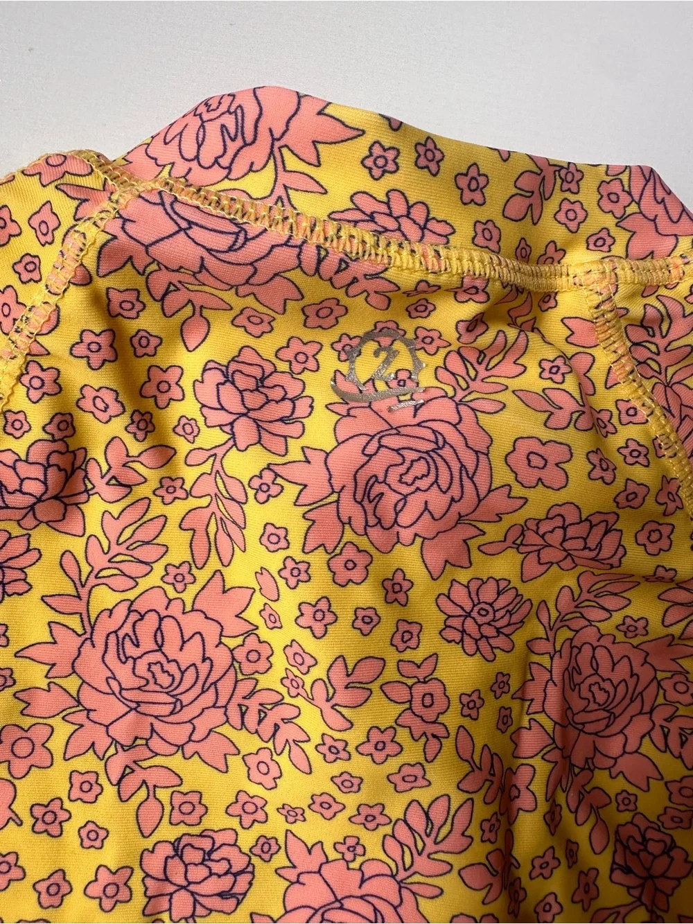SwimZip Yellow Ditsy Floral Long Sleeve Sunsuit Romper UPF 50+ 12-18m